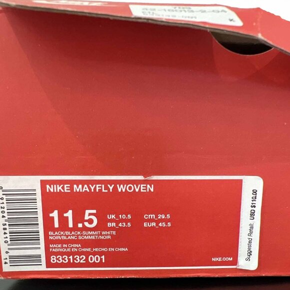 NEW Nike Mayfly Woven Sneakers!  Black   Suede Upper  Very Lightweight Running main image 4